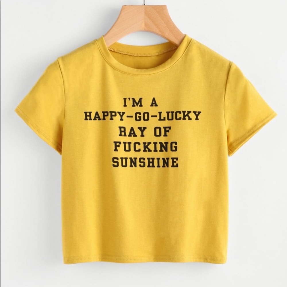Sunshine Slogan Graphic Print Tee